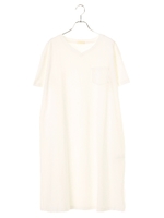 ・ポケットTマキシワンピース/ライトグレー