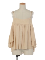 カタリボンヨウリュウオフショルブラウス/ベージュ