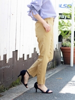 リヨセルツイルテーパードパンツ/ベージュ