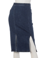 スリットデザインタイトスカート/ブルー(019)