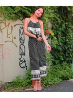 【chille anap】エスニック調ホルターオールインワン/BK