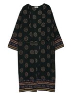 エスニックコンビフラワーロングシャツ/MST