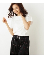 シルケットコットンコルセットTシャツ/キャメル(041)