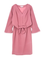 ツイストリボンワンピース/ローズピンク1(091)