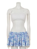 デニムフリルブラビキニ/ピンク