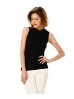 ノースリーブ太リブトップス/BEIGE