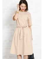 バイヤスストライプフレアワンピース/レッド(100)