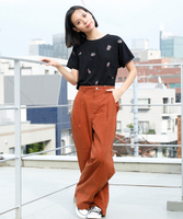 起毛ピケワイドパンツ