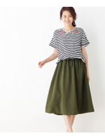 刺繍ドッキングワンピース/ブラック(319)