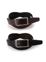 [TALL&LARGEサイズ]リバーシブルドレスビジネスベルト/ブラック×ブラウン(519)