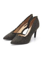 【REZOY】インサイドオープンツイードパンプス/カーキ
