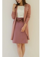 エンブロイダリーロングカーディガン/グレージュ(020)