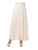 カットフレアロングスカート/WHITE