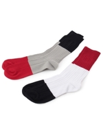 ブロッキングハイソックス(2P)/ネイビー(593)