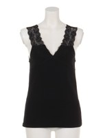 肩レーステレコタンクトップ/オフホワイト