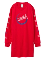 MILLS LOGO L/S TEE DRESS/レッド