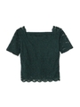 オフショル　レース　カットソー/グリーン(130)