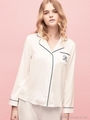 SILKY SATIN SLEEP SHIRT/WHITE