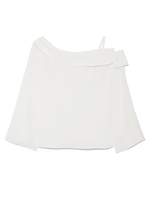 【emmi atelier】アシメブラウス/WHT