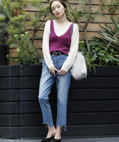 【予約】裾フレイドテーパードパンツ