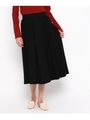 ドライタッチ ミディ丈スカート/ブラック(019)