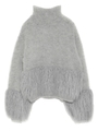 ファーボリュームニットプルオーバー/GRY