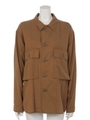 ミリタリーシャツジャケット/キャメル