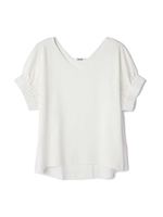 異素材ドルマンカットソー/ホワイト(030)