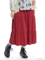 ティアードパンツ/レッド