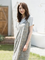 Oriental rug flower キャミワンピ＋Tシャツセット/柄B