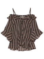 チェックフリルチュニック/IVR