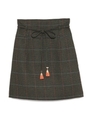 チェック台形スカート/GRY