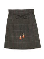 チェック台形スカート/GRY