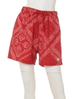 ペイズリー ショートパンツ/柄RED