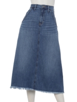 AラインミディデニムSK/BLU