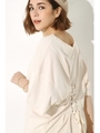 【AZUL by moussy】30/-度詰め天竺2WAYレースアップTEE/O/WHT