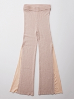 シースルーリブニットパンツ/PINK