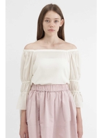 ルネギャザースリーブブラウス/OFF WHITE1(031)