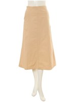 ロングミディスカート/ブラック