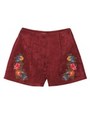 【sw】クロスステッチ風ショートパンツ/ボルドー