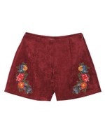 【sw】クロスステッチ風ショートパンツ/ボルドー