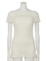 インナー付カギ編みTOPS/オフホワイト