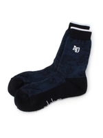 パイル有サルーキイラストソックス/レッド(062)