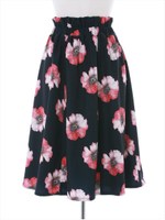 オリジナルフラワーウエストフリルスカート/グレージュ