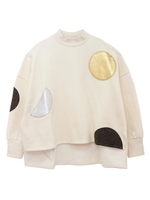 デザインスウェットトップス/brown