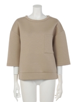 ポケット付きボンディングトップス/ブラック