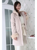 Ｔ／Ｒシャギーノーカラー＆フード取外し２ｗａｙコート　３/グレー