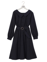 バックリボンシャツワンピ/ネイビー
