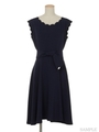 スカラップポイントワンピ/紺