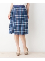 Entertainer シャドーチェックスカート/ブルー(092)